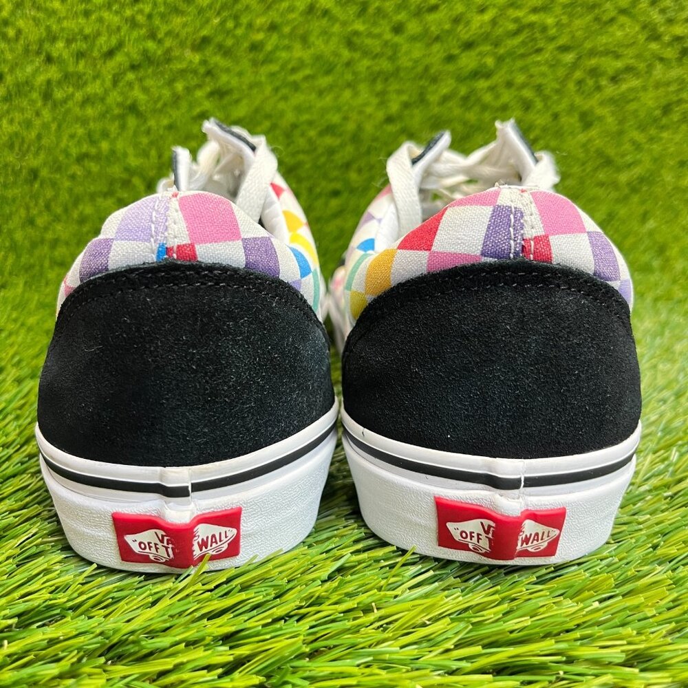 Vans Old Skool Primary Check Mens Size 10.5 Black White Walking Shoes Sneakers - Picture 7 of 11